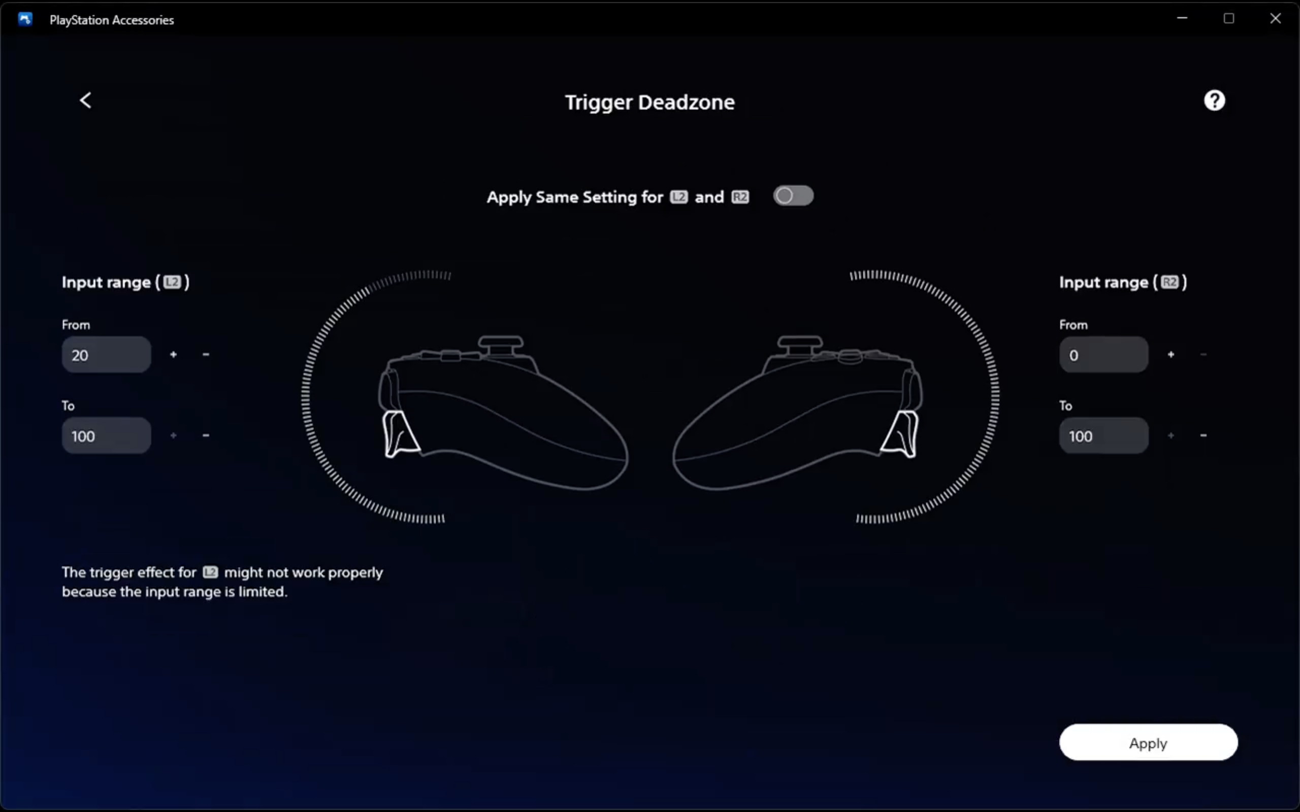 لقطة شاشة تحميل تطبيق PlayStation Accessories لتشغيل دراع البلايستيشن على ويندوز